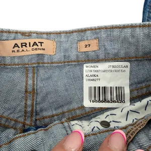 Ariat Tomboy Straight Jeans Women 27 R Blue NWT Distressed Carpenter Alaska thumbnail 6