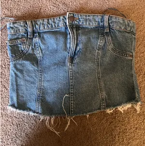 ZARA Jean Tube Top thumbnail 1