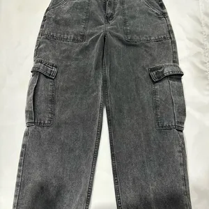 Women’s/ Girls Black Faded Cargo Pants thumbnail 1
