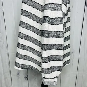 Style & Co Sweater Size L Black White Striped Long Sleeve Woven Knit thumbnail 6