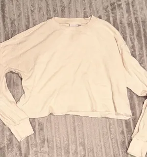 TNA Cream Cropped Waffle Knit Long‎ Sleeve Top thumbnail 1