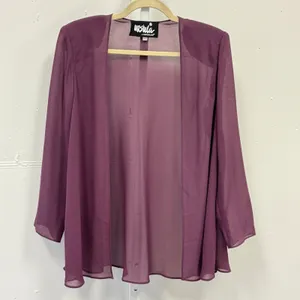 Ursula of‎ Switzerland Plum Purple 2 Piece Dress & Jacket Set Studded Tiered 10P thumbnail 5
