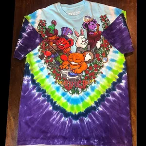 Unisex GRATEFUL DEAD Alice In Wonderland Tie Dye Short Sleeve T-Shirt Sz 2XL NWT thumbnail 10