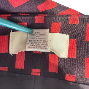 LOFT Red & Black Geometric Print A-Line Mini Skirt Size 6 Career Office Chic thumbnail 11
