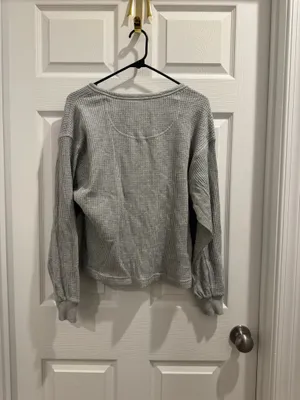 Aerie waffle knit sweater thumbnail 3