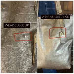 Lauren Ralph Lauren Gold Snakeskin-Embossed Leather Tote Bag thumbnail 12