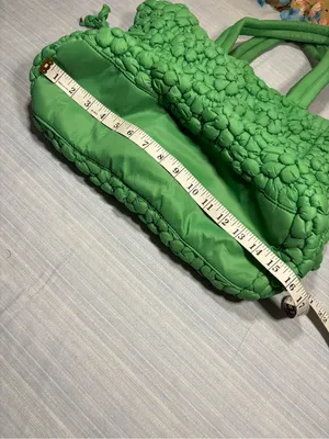 WILDFOX Textured Floral Tote Bag - Green - One Size pre-owned thumbnail 5