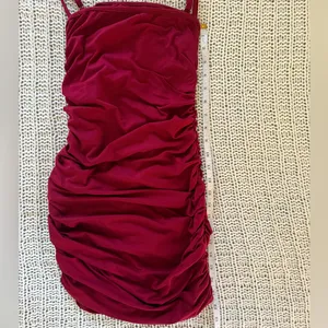Elegant Burgundy Bodycon Spaghetti Ruched Mini Dress Party Sexy Going Out Small thumbnail 4