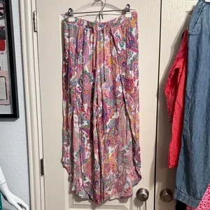 💖 Tinibikini‎ Colorful Paisley Wide Leg Cropped Cover Up Swim Summer Pants thumbnail 2