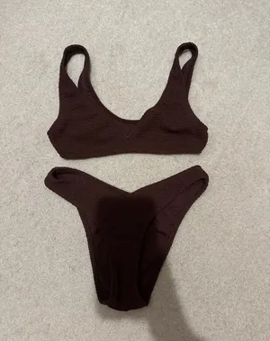 LA Hearts by PacSun Brown Katie Deep V Bikini Bottom thumbnail 8