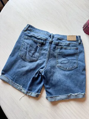 Seven7 Women's Relaxed Bermuda Distressed Denim Shorts thumbnail 6