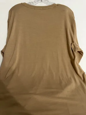 Trendy Queen Crewneck Long-Sleeve Tee in Tan thumbnail 3
