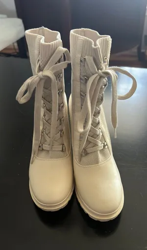 JustFab Shandee Knit Combat Boots thumbnail 5
