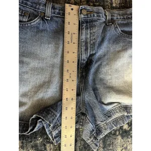 Vintage Faded Glory Jean Shorts Missy Size16 Blue Denim Cotton Grunge Y2K Rugged thumbnail 7