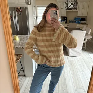 Maeve by Anthropologie Striped Mock Neck Sweater thumbnail 6