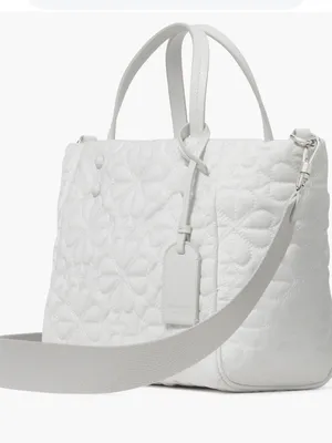 Kate Spade New York Small Tilly Quilted Tote Crossbody White Dove USED ONCE thumbnail 6