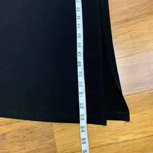 Chicos Black Cold‎ Shoulder Short Sleeve Maxi Dress Side Slit Womens Size Medium thumbnail 5
