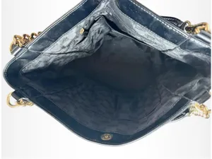 Women's Michael Kors Logo Tote Bag, One Size, Black and Gold thumbnail 8