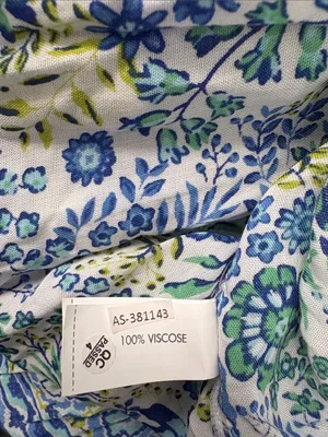 Poupette St Barth Short Sleeve Tiered Mini Dress Women Size Small Blue Green thumbnail 10