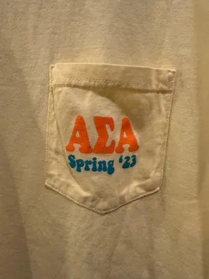 Comfort Colors Alpha Sigma Alpha Spring 2023 Pocket Tee thumbnail 3