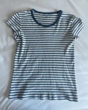 Brandy Melville blue striped tee thumbnail 1