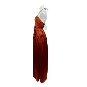 NEW Showpo Emmalyn Burnt Orange Strappy Halter Fit & Flare Maxi Dress Size 4 thumbnail 2