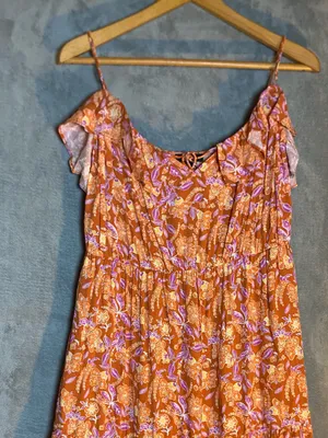 J.Crew Tiered maxi dress in painted block print Large‎ milkmaid Resort Vacation thumbnail 5