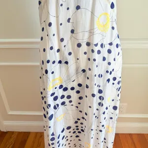 SEE‎ BY CHLOÉ Polka Dot Print Long Maxi Dress White Sleeveless Pockets size 10 thumbnail 9