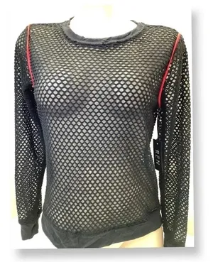Alexis Ren Size Large Revolve Black and Res Sports Sweatshirt. New With Tags thumbnail 1