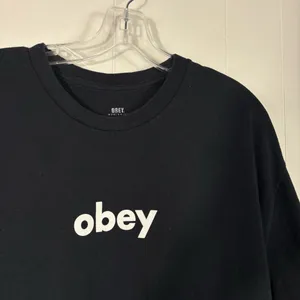 Obey Lowercase 2 II Short Sleeve Logo T-Shirt 100% Cotton Casual T-Shirt Unisex thumbnail 2