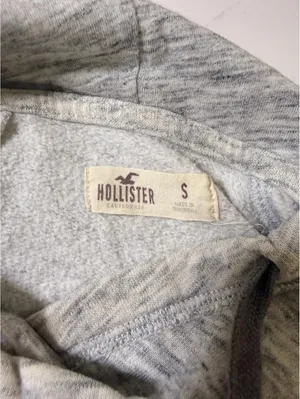 Hollister Women’s Gray Space Dye Pullover Hoodie Small Embroidered Logo Cozy thumbnail 5
