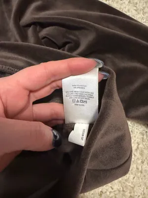 EXPRESS Brown Velour Pullover thumbnail 4
