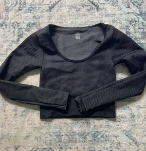 OFFLINE by Aerie Cropped Long Sleeve Seamless Ribbed thumbnail 1