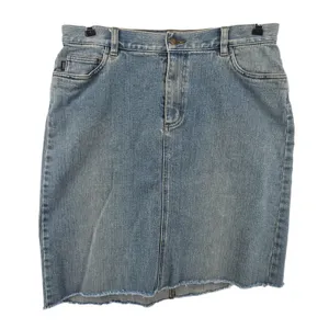Lauren Ralph Lauren Denim Skirt Womens 10 Lauren Jeans Co Blue Raw Hem EUC thumbnail 1