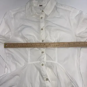 FREE PEOPLE White All The Time Tunic Peplum Button Up Boho Cottagecore Shirt XS‎ thumbnail 10