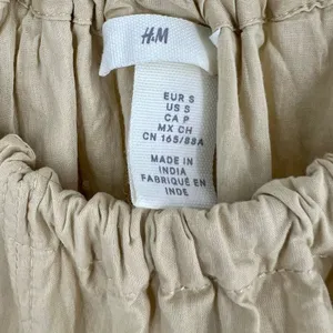 H&M Flared Cotton‎ Tie-Top A Line Sundress Small Beige thumbnail 4