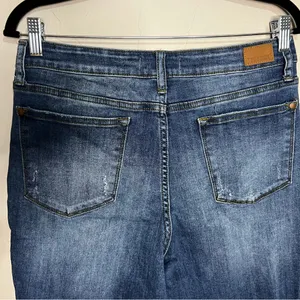Judy Blue Relaxed Fit‎ high rise distressed Crop Denim Jeans thumbnail 9
