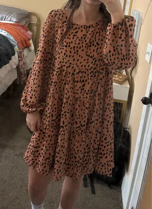 Long Sleeve Dress Pink thumbnail 1