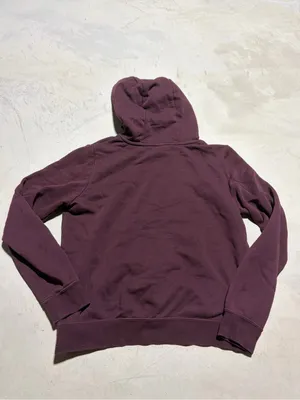Nike Burgundy Pullover Hoodie with White Logo medium thumbnail 6
