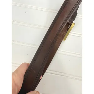 Vintage Guess Belt Unisex 38 Brown Leather Gold Buckle Made USA 90s Y2K Classic thumbnail 8