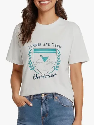 Wildfox Tennis and 'Tinis T-Shirt thumbnail 1