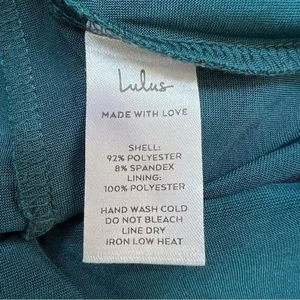 Lulus Forever Your Girl Teal Blue Satin Bodycon Dress Extra Small Mini Dress thumbnail 12