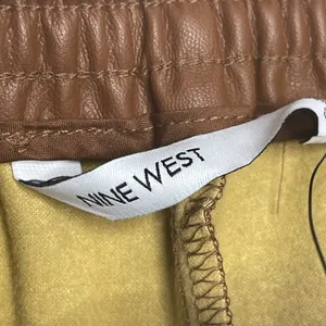 Nine West Brown Faux Leather Pull On Pant Size Large New MSRP $54 thumbnail 7