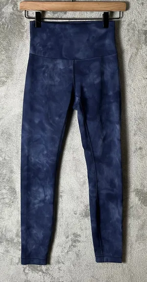 Lululemon Wunder Train High-Rise Tight 25" Diamond Dye Shade Naval Blue Size 4 thumbnail 1