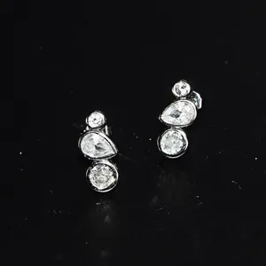 Mixed Shapes Crystal Studs Silver thumbnail 2