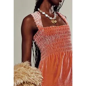 Free People $168 NWT Camille Velvet Midi Dress Pink Oversized XS thumbnail 4
