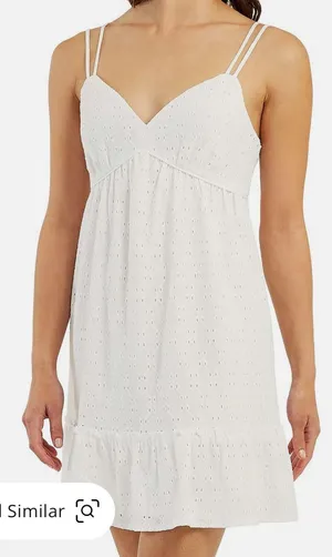 White Eyelet Dress Size M thumbnail 1