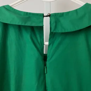 eShakti Cotton Quirky Academia Dainty Peter Pan Collar Fit Flare Dress 10 Green thumbnail 6