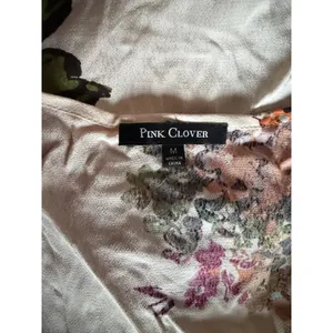 Pink Clover Tan, Pink and Orange Wrap Blouse thumbnail 5