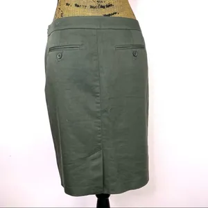 New York & Company Stretch Twill Khaki Pencil Skirt‎ Olive 6 thumbnail 4